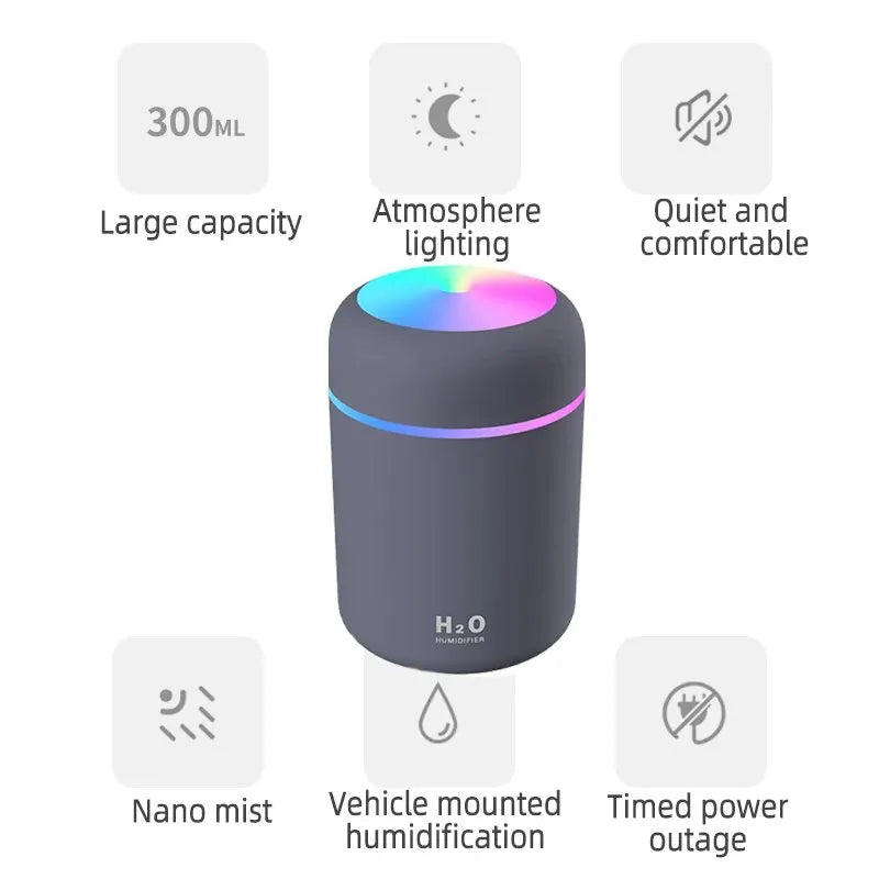 Car Humidifier Colorful Atmosphere Light